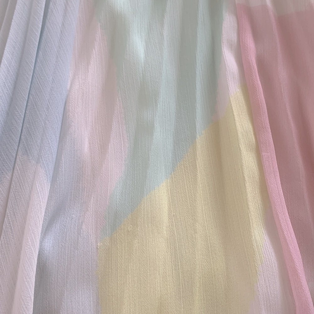 Alice + Olivia Pleated Abstract Print Maxi Skirt - Picture 9 of 16